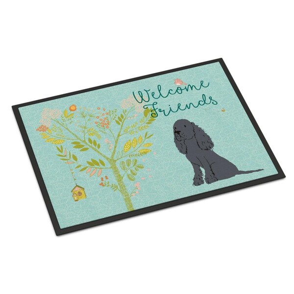Carolines Treasures Welcome Friends Black Cocker Spaniel Indoor or Outdoor Mat, 18 x 27 in. BB7618MAT - main
